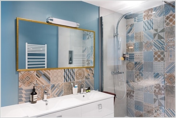 Thiết kế không gian độc đáo nhờ ốp gạch màu ngẫu hứng op gach ngau hung 11 091703974 Thiết kế không gian độc đáo nhờ ốp gạch màu ngẫu hứng