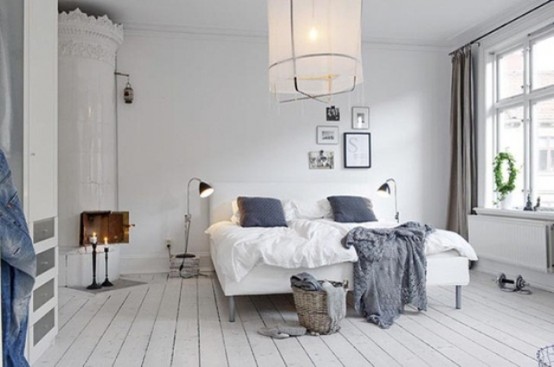 cozy scandinavian bedrooms 12 554x367 Cùng nhìn qua bộ thiết kế phòng ngủ phong Scandinavia đầy quyến rũ