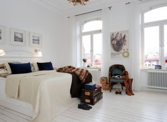 cozy scandinavian bedrooms 27 554x405 Cùng nhìn qua bộ thiết kế phòng ngủ phong Scandinavia đầy quyến rũ